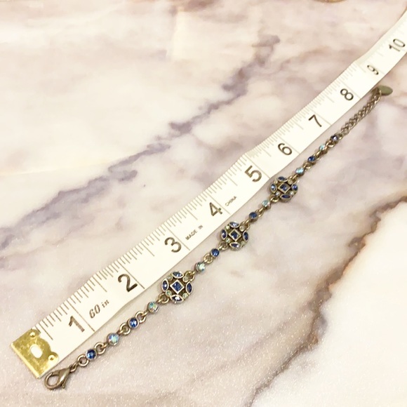 Vintage ICEBOX Pewter & Blue Crystal Bracelet!!!  EUC! - Picture 4 of 5